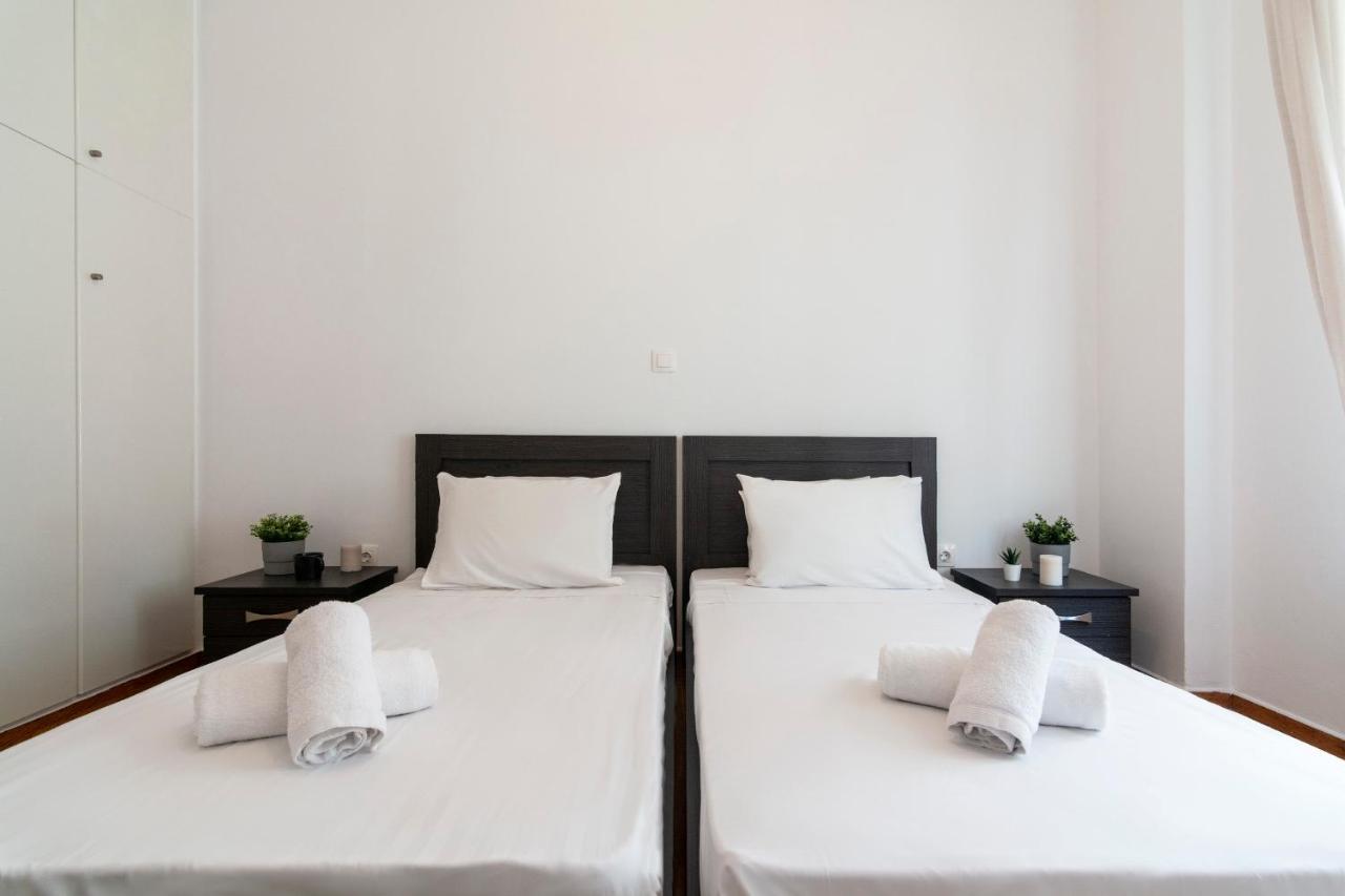 Modern 2Bd Apt In Athens , 3-Min Metro Buitenkant foto
